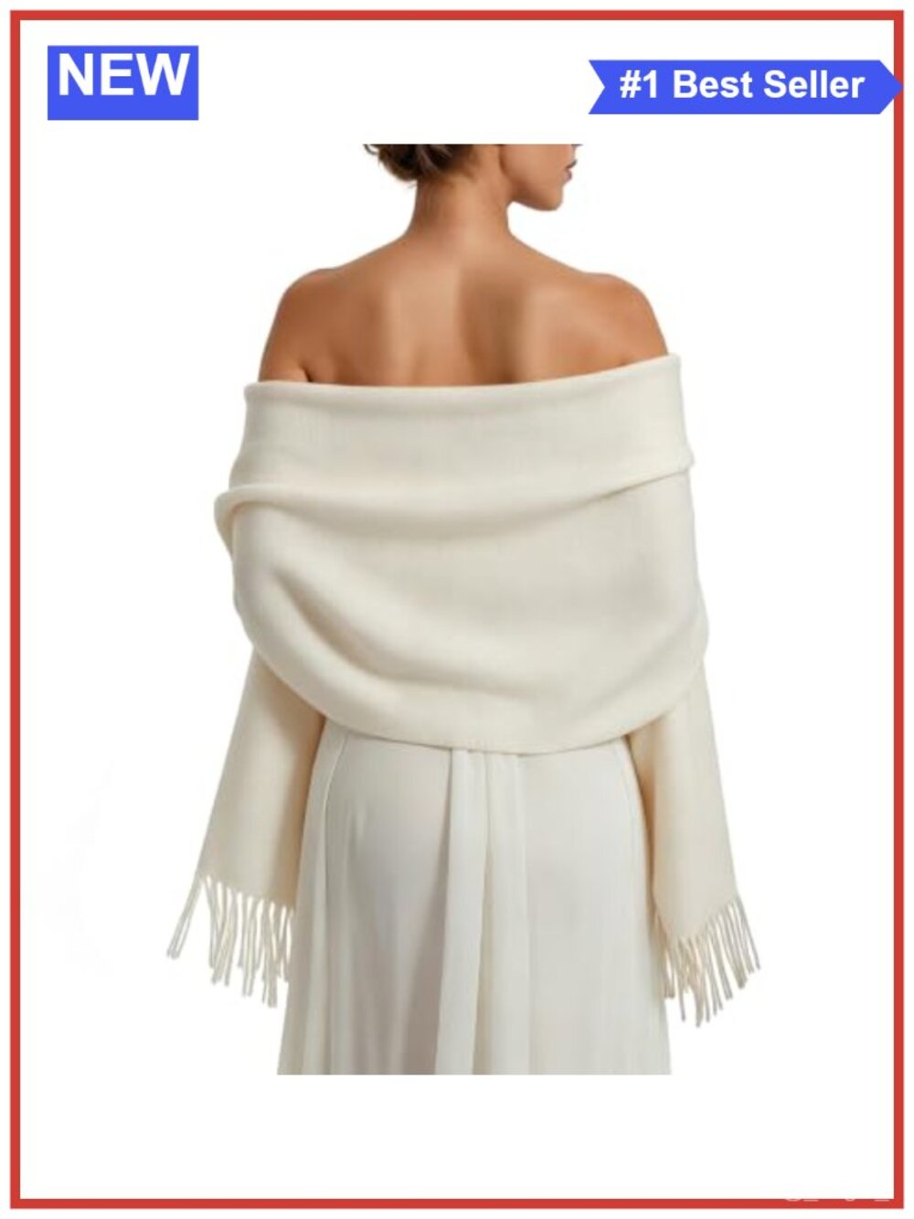 Women's Oversized Shawl Wrap Fringe Scarf 100% Polyester Evening Travel